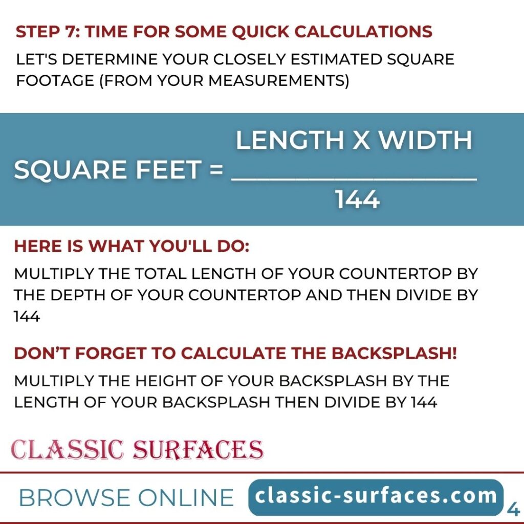 How To Measure For New Countertops Classic Surfaces